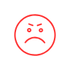 Icon of very unhappy face