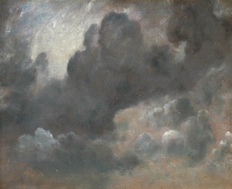 A painting of light interacting with clouds