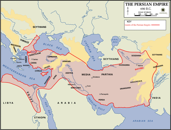 El imperio abarca el oriente cercano, partes del sureste de Europa y Egipto.