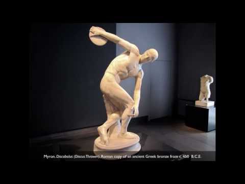 Thumbnail for the embedded element "Myron, Discobolus (Discus Thrower), Roman copy of an ancient Greek bronze"