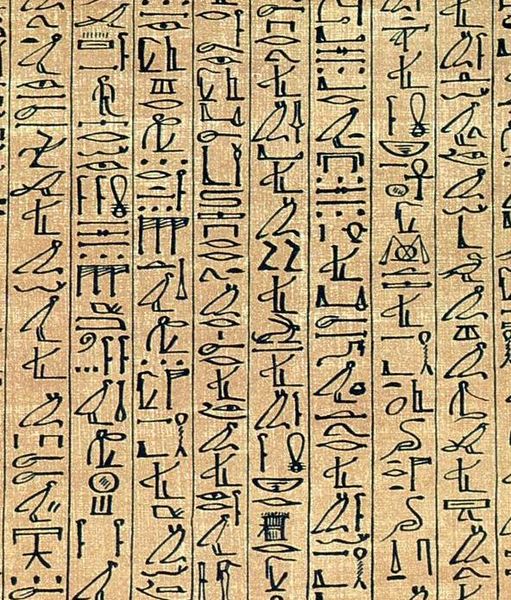 A close-up of the Papyrus of Ani.