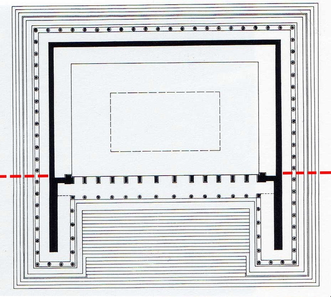 This is the ground plan of the Altar of Zeus.