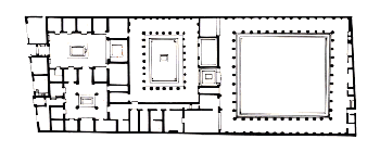 This is the ground plan of the House of the Faun in Pompeii, Italy.