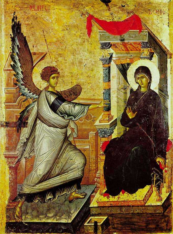 This photo shows the Ohrid Annunciation icon.