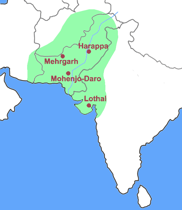 This is a map that shows the Indus Valley.
