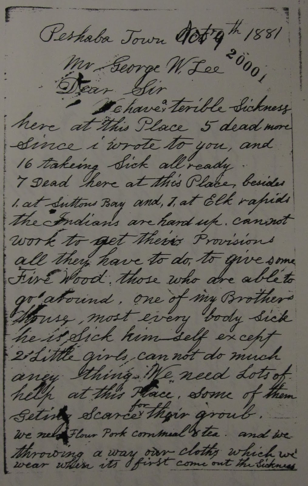 Photo of a handwritten letter.