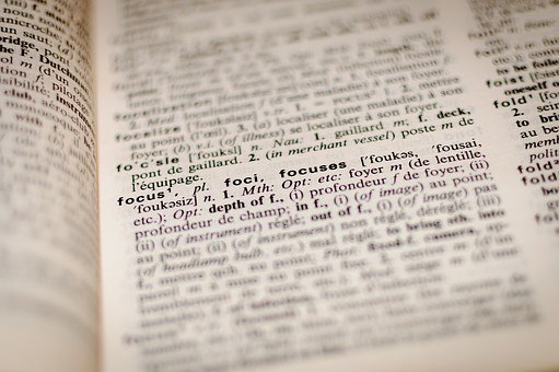 Página de diccionario centrada en la palabra “enfoque”