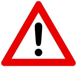 Caution symbol.
