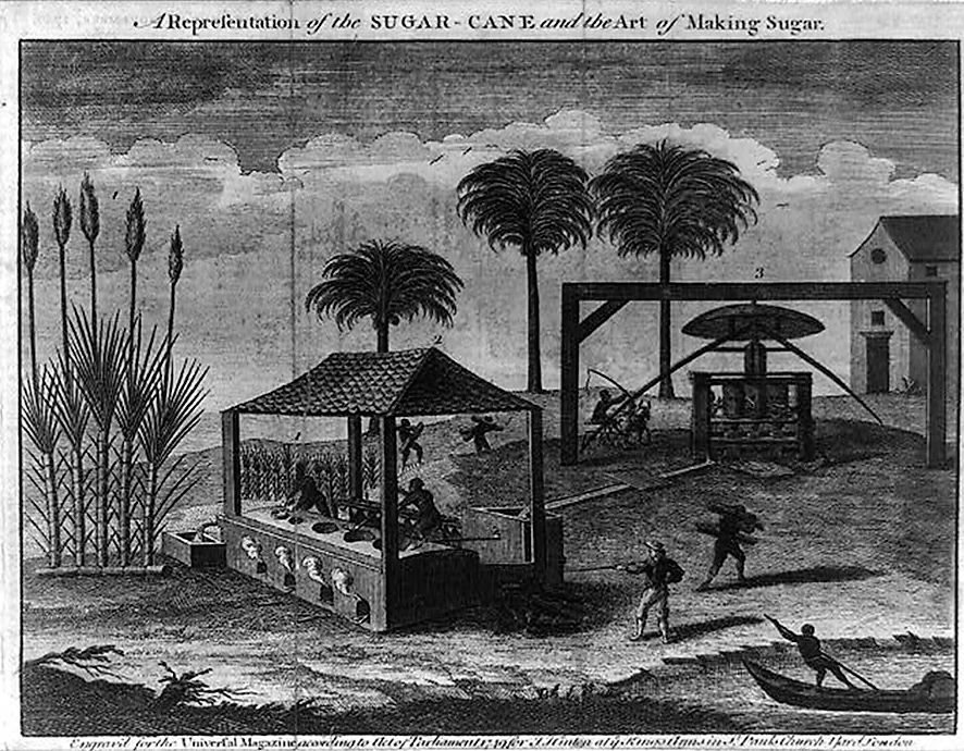 John Hinton, “A representation of the sugar-cane and the art of making sugar,” 1749. Library of Congress, http://www.loc.gov/pictures/item/2004670227/. 