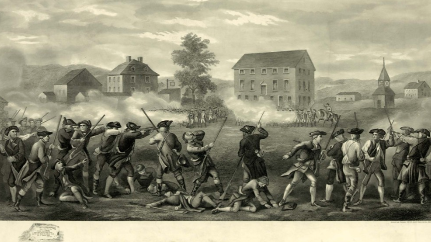 "The Battle of Lexington," Published by John H. Daniels & Son, c1903. Library of Congress, LC-DIG-pga-00995.