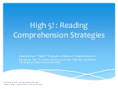 Thumbnail for the embedded element "High 5! reading comprehension strategies"