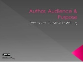 Thumbnail for the embedded element "Author, audience, purpose in writing"