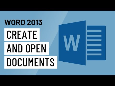 Thumbnail for the embedded element "Word 2013: Creating and Opening Documents"