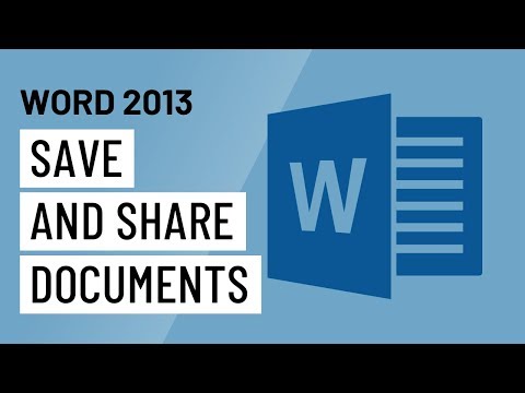 Thumbnail for the embedded element "Word 2013: Saving and Sharing Documents"