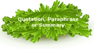 Quotastion, Paraphrase, or Summary