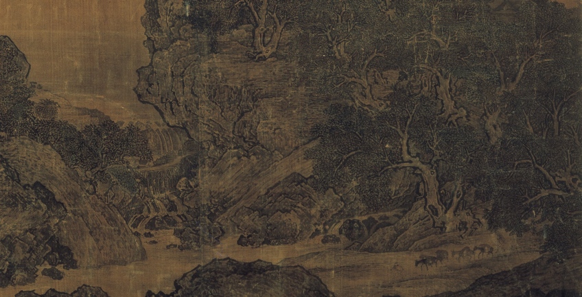 Fan Kuan, Travelers Among Mountains and Streams (detail)