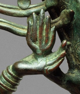 Upper left hand (detail, Shiva as Lord of the Dance)