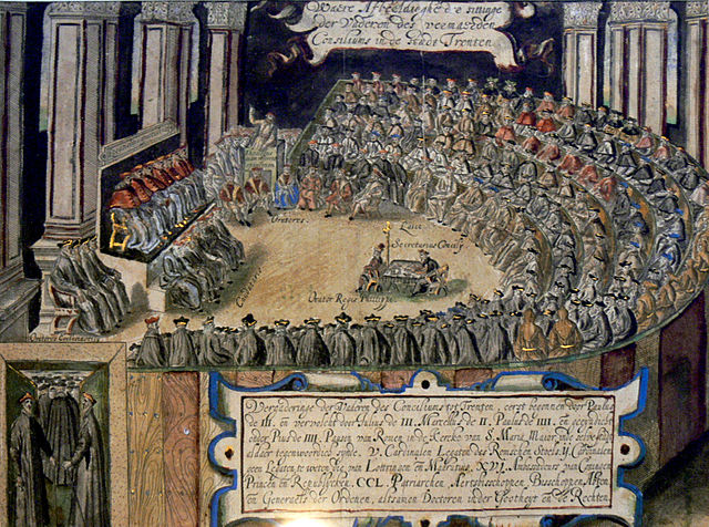 Session of the Council of Trent in Matthias Burglechner "Tyrolischer Adler," vol.IX