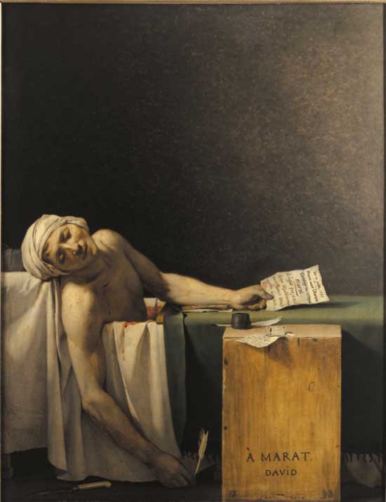 Jacques Louis David, The Death of Marat, 1793 (Royal Museum of Fine Arts, Brussels)