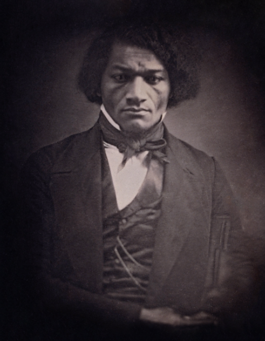 Frederick Douglass was perhaps the most famous African American abolitionist, fighting tirelessly not only for the end of slavery but for equal rights of all American citizens. This copy of a daguerreotype shows him as a young man, around the age of 29 and soon after his self-emancipation. Print, c. 1850 after c. 1847 daguerreotype. Wikimedia, http://commons.wikimedia.org/wiki/File:Unidentified_Artist_-_Frederick_Douglass_-_Google_Art_Project-restore.png. 