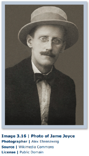 photo of James Joyce wearing hat