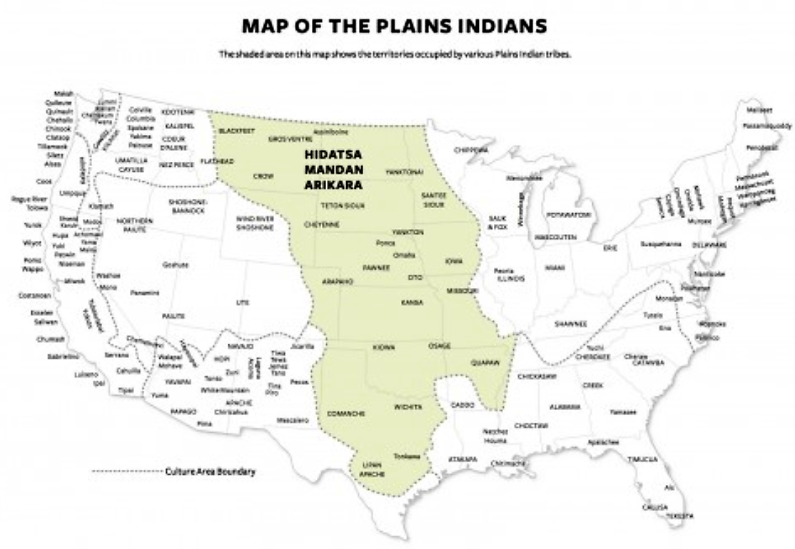 “Map of the Plains Indians,” undated. Smithsonian Institute, http://americanhistory.si.edu/buffalo/files/pdf/TrackingTheBuffalo_Map_printable.pdf.