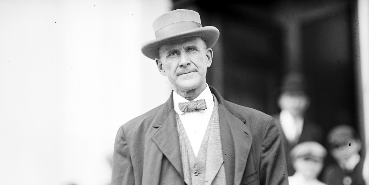 El líder socialista estadounidense Eugene Victor Debs, 1912. Biblioteca del Congreso, LC-DIG-HEC-01584