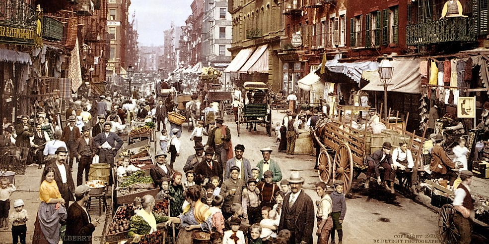 “Mulberry Street, Nueva York”, ca. 1900, Biblioteca del Congreso