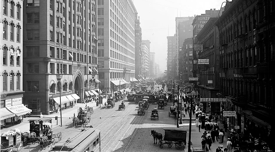 State Street, south from Lake Street, Chicago, Ill, ca.1900-1910. Library of Congress, LC-D4-70158.