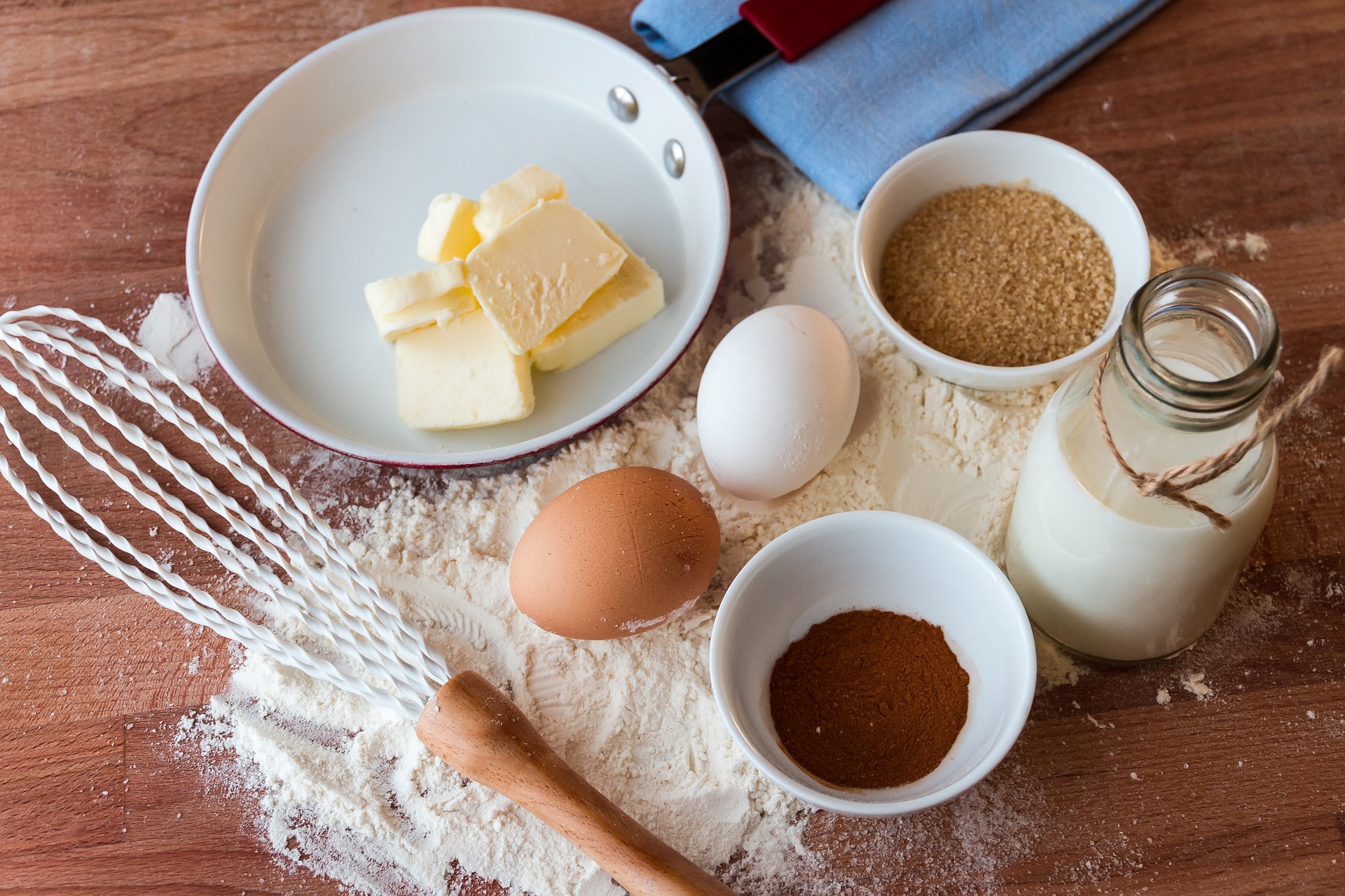 ingredients that can be added together to make a cake or pastry 