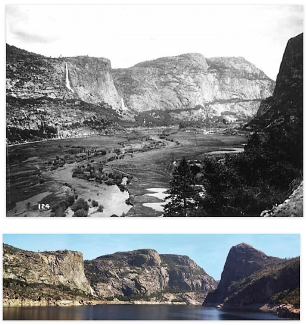 Pair with Daniel Mayer (photographer), May 2002. Pair with Photograph of the Hetch Hetchy Valley before damming, from the Sierra Club Bulletin