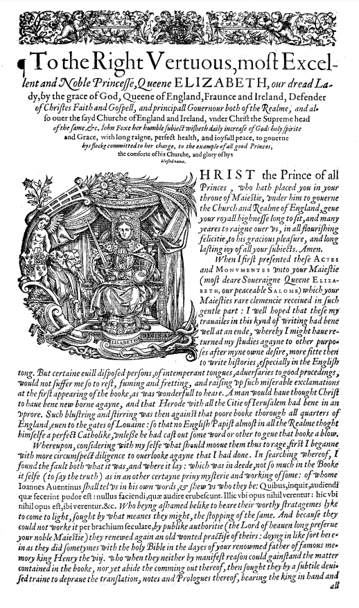 1583 edition, dedication page