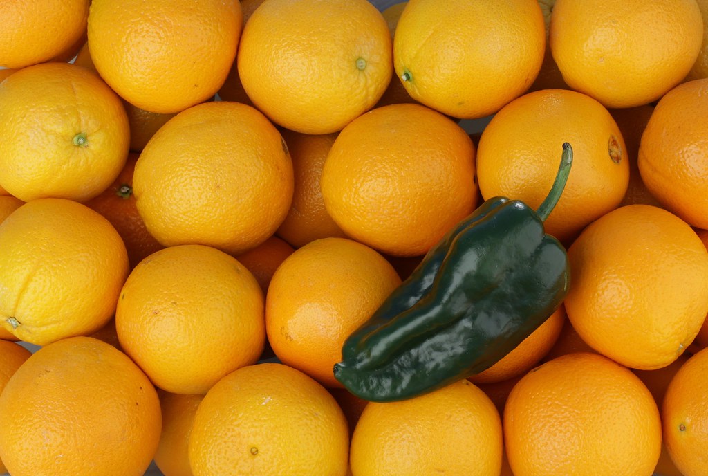 Contrast, oranges