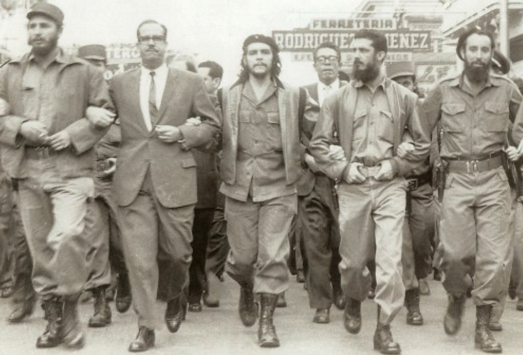 The Cuban Revolution seemed to confirm the fears of many Americans that the spread of communism could not be stopped. It is believed that American government intervened in the new government of Fidel Castro in covert ways, and many attribute the La Coubre explosion to the American Central Intelligence Agency. In this photograph, Castro and Cuban revolutionary Che Guevara march in a memorial for those killed in the explosion in March, 1960 in Havana Cuba. Wikimedia, http://commons.wikimedia.org/wiki/File:CheLaCoubreMarch.jpg.