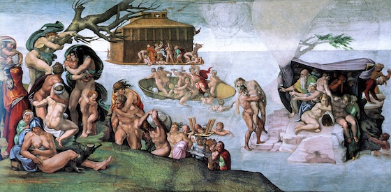 Michelangelo, The Deluge, Ceiling of the Sistine Chapel, 1508-1512, fresco (Vatican City, Rome)