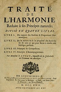 Rameau's 'Traité de l'harmonie' (Treatise on Harmony) from 1722.