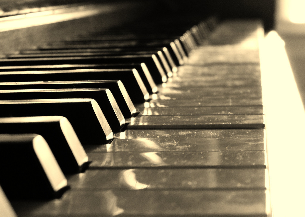 Closeup de teclado de piano