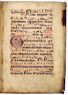 "Gaudeamus omnes," from the Graduale Aboense, was scripted using square notation.