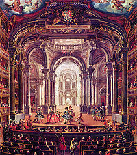 18th-century painting of the Royal Theatre of Turin