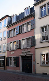 Beethoven's birthplace at Bonngasse 20, now theBeethoven House museum