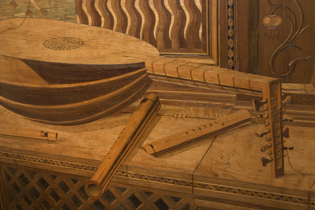 Painting of renaissance lute