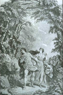 Illustration for the score of the original Vienna version of Orfeo ed Euridice
