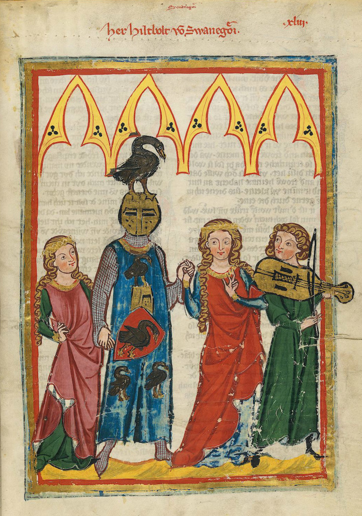 Códice Manesse, entre 1305 y 1315, mostrando músicos