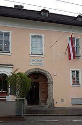 Tanzmeisterhaus, Salzburgo, residencia familiar Mozart desde 1773; reconstruida 1996
