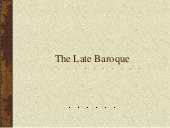 Thumbnail for the embedded element "The Late Baroque"
