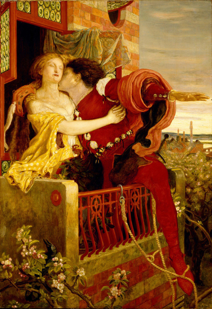 Figure 1. An 1870 oil painting by Ford Madox Brown depicting Romeo and Juliet's famous balcony scene