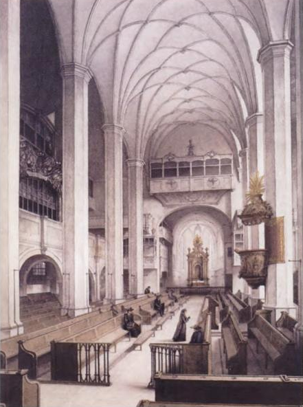 Figura 1. Thomaskirche, una de las dos iglesias de Leipzig donde Bach compuso e interpretó cantatas de iglesia casi semanalmente de 1723 a 1726