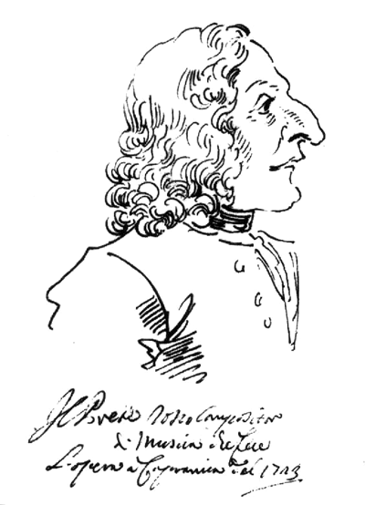 Figura 4. Caricatura de P. L. Ghezzi, Roma (1723)