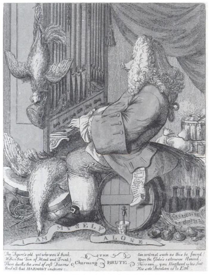 Figure 4. Caricature of Handel by Joseph Goupy (1754)