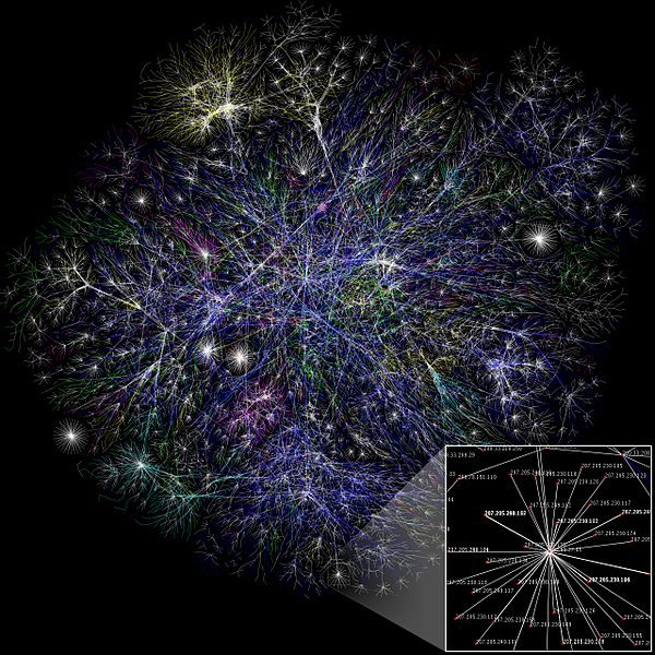 A conceptual image of the internet and its interconnectedness.